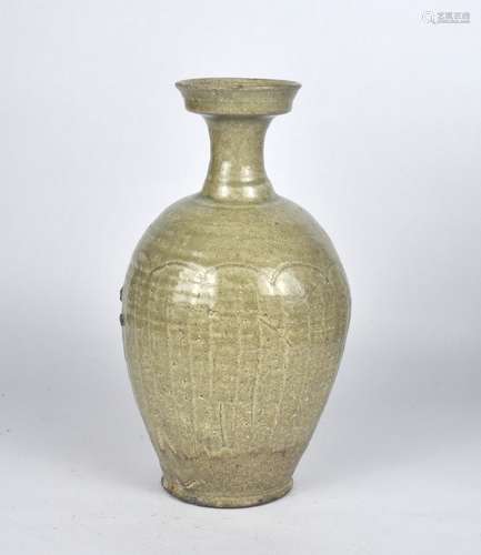 An early Chinese Yue celadon Pankou Vase, Sui/Tang dynasty