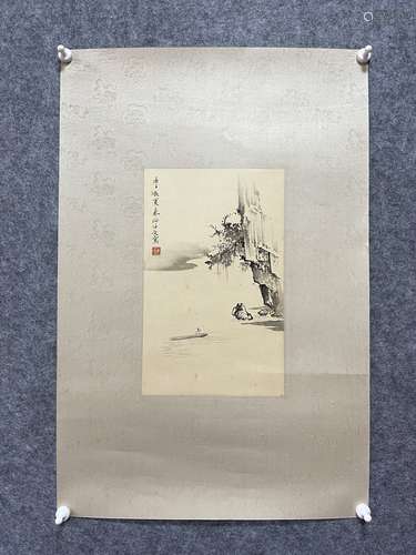 秦仲文山水小品纸本镜芯