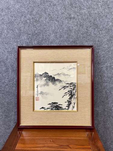 董寿平山水小品纸本硬卡