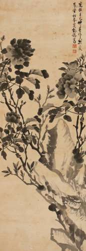 黄鹤俦 花卉 纸本水墨立轴