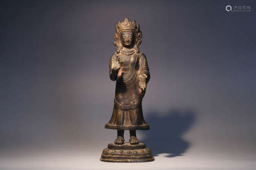 明代 精工铜铸释迦牟尼佛造像