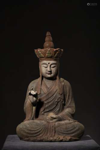 木雕地藏菩萨造像