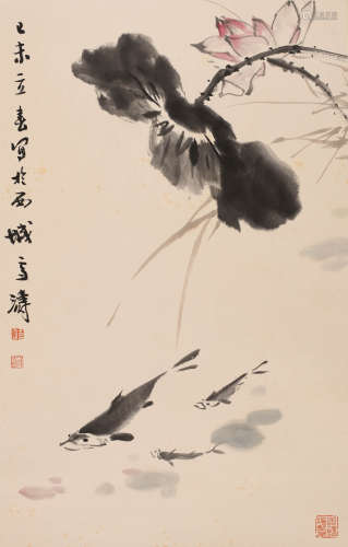 王雪涛 （1903-1982） 荷花游鱼