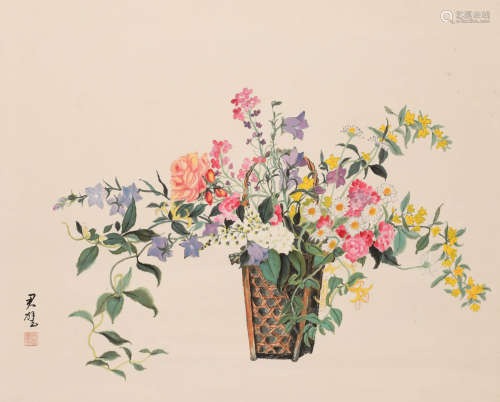 方君璧 （1898-1986） 插花图