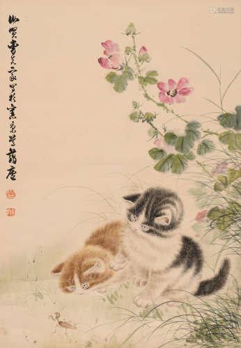 曹克家 （1906-1979） 猫趣图