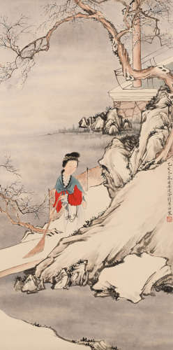 刘凌沧 （1907-1992） 冬晨除雪