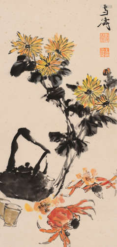 王雪涛 （1903-1982） 菊蟹图