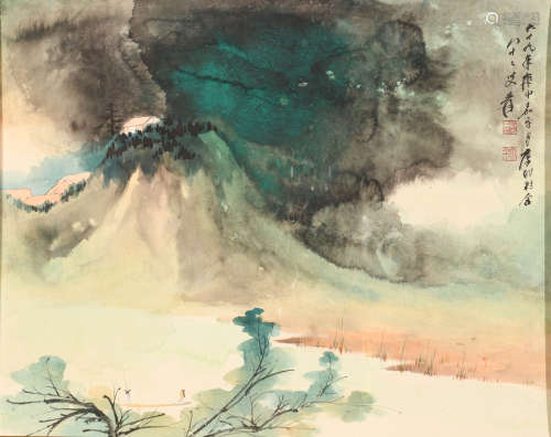张大千(款) （1899-1983） 泛舟图