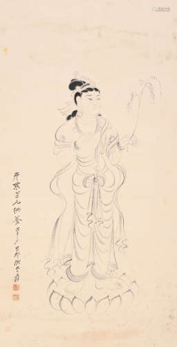 张大千(款) （1899-1983） 观音大士