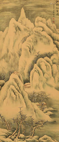 金城 （1878-1926） 江乡初雪图