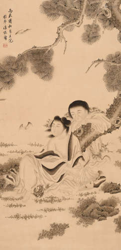 潘振镛 （1852-1921） 和合二仙