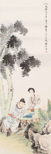 潘振节 （1858-1923） 读书图