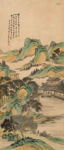 顾颐 （1865-1930） 青绿山水