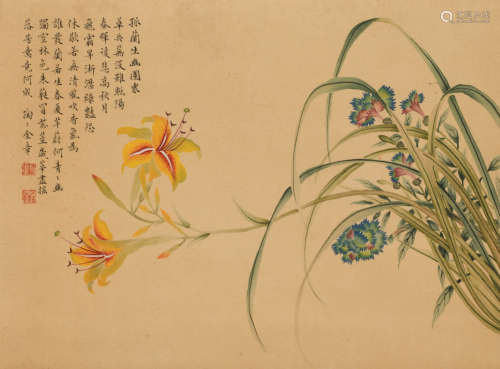 金章 （1884-1939） 花卉
