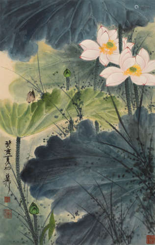 谢稚柳 （1910-1997） 荷趣