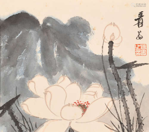 张大千(款) （1899-1983） 荷花