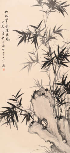 吴华源 （1893－1972） 竹石图