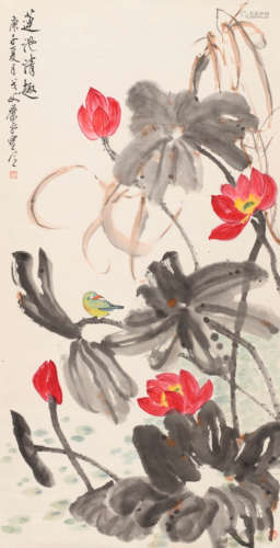 萧平 （b.1942） 莲池清趣