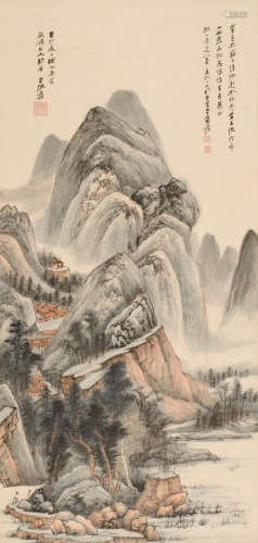 张大千(款) （1899-1983） 山水