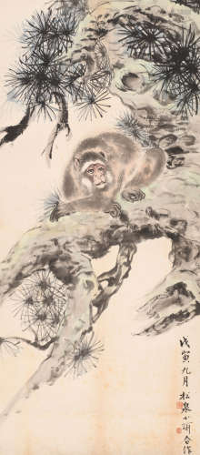 孔小瑜 （1889-1984） 松猴