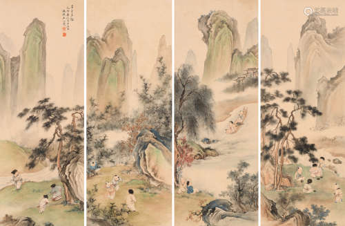 王心竟 （1909-1954） 婴戏图