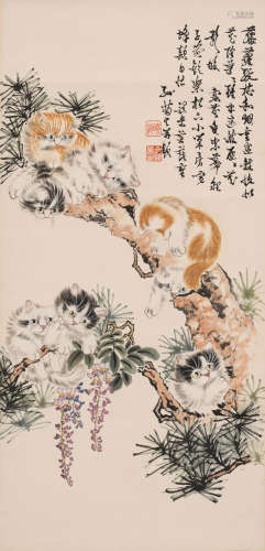 孙菊生 （1913-2018） 猫趣图