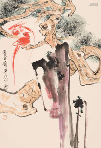 刘旦宅 （1931-2011） 双寿图