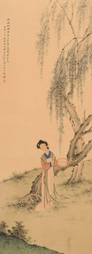 陈少梅 （1909-1954） 柳荫仕女