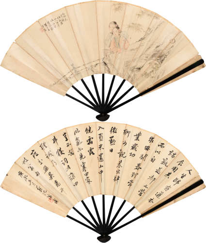 李汝霖(清)潘喜陶 （1823-1900） 人物、书法