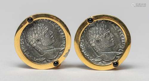 Vintage Designed Roman Type Coin Earrings