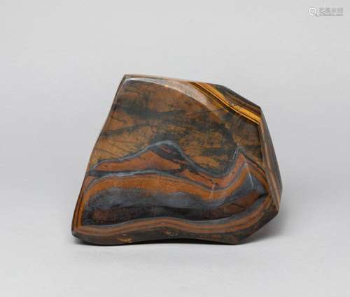 Large France Tiger Eye Stone Sculpture