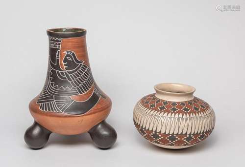 South American Painted Pottery Pieces