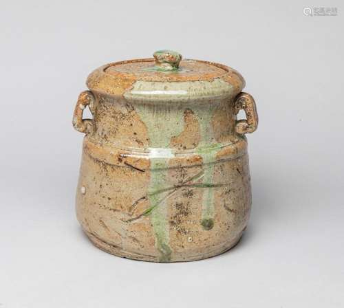 Mid Century Stoneware Covered Jar