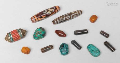 Chinese Dzi Beads, Amber & Agate Beads