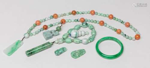 Chinese Export Jade/Jadeite Jewelry Sets