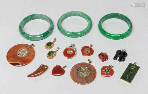 Chinese Agate & Stone Bangles