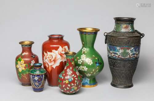 Estate Chinese/ Japanese Cloisonne Vases