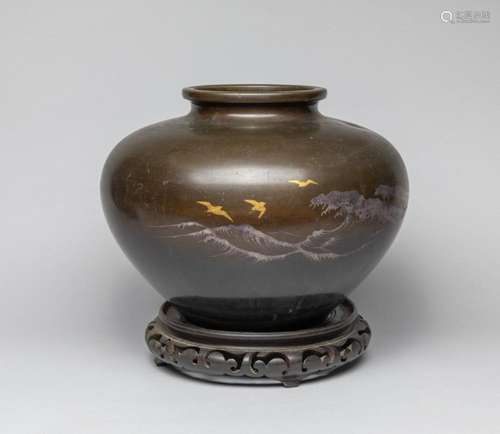 Large Japanese Antique Bronze Vase