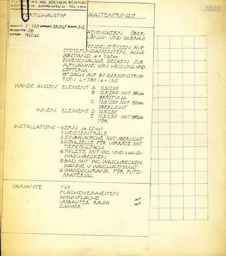 Antiquitäten,   Baupläne 1961-1965