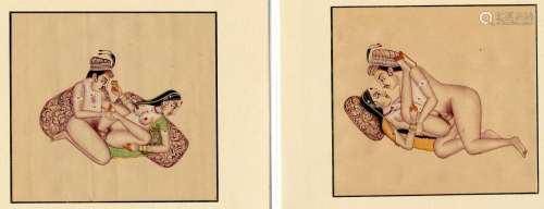 Westasien/Südasien/Südostasien,  Zwei Miniatur-Malereien (18...