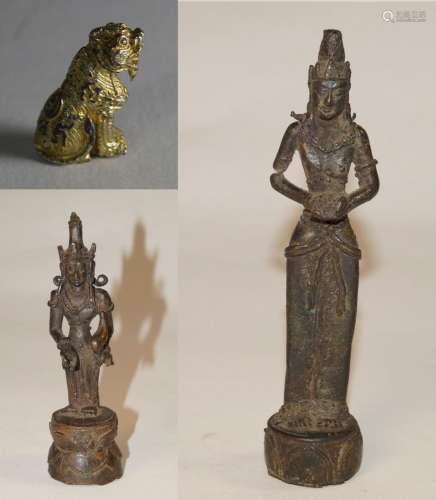 Westasien/Südasien/Südostasien,  Drei kleine Bronzen, Südost...