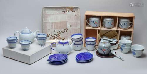 Vintage Japanese Porcelain Tea Sets & Plate