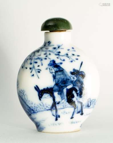 China,   Porzellan Schnupftabakflasche (H. 5,3 cm), Qing