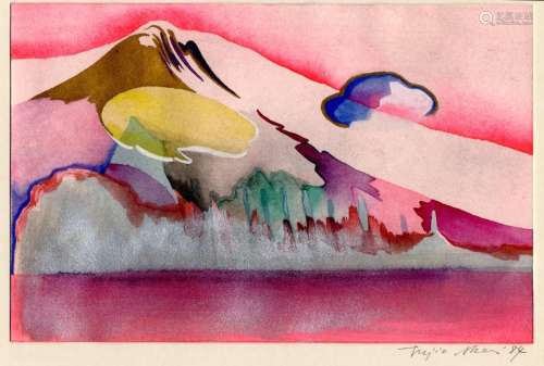 Japanische Kunst,Fujio, Akai geb. Japan 1945 Fuji-Landschaft...