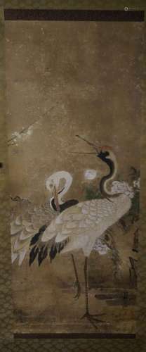 Japanische Antiquitäten,  Rollbild (112 x 46 cm), Edo-Zeit