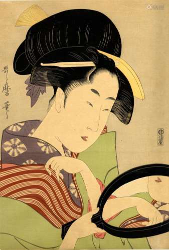 Japanische Holzschnitte,Utamaro, Kitagawa 1754-1806 Kopie (O...