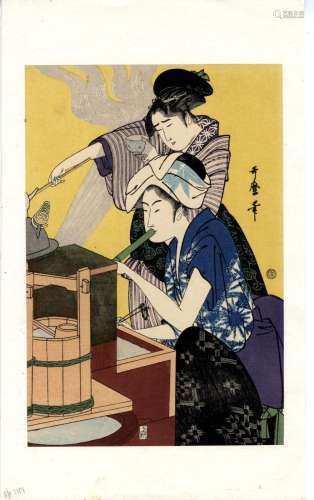 Japanische Holzschnitte,Goyo und Kiyokata  Nach Utamaro (27,...