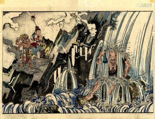 Japanische Holzschnitte,Busei, Kita 1876-1856 Doppelbuchseit...