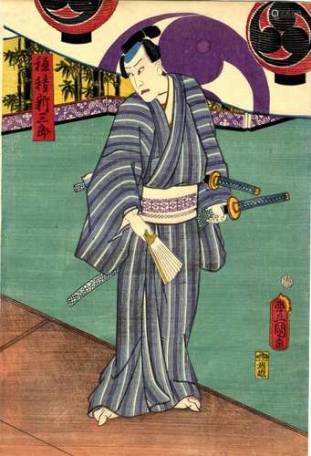 Japanische Holzschnitte,Kunisada, Utagawa 1786-1865 Rechtes ...