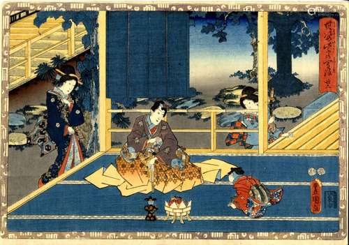 Japanische Holzschnitte,Kunisada, Utagawa 1786-1865 Oban yok...